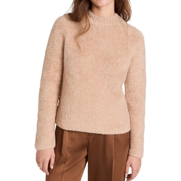 Vince - Women’s ‘Teddy Raglan Sweater’ in Desert Clay, Merino Wool - Tan, Small - Picture 1 of 16